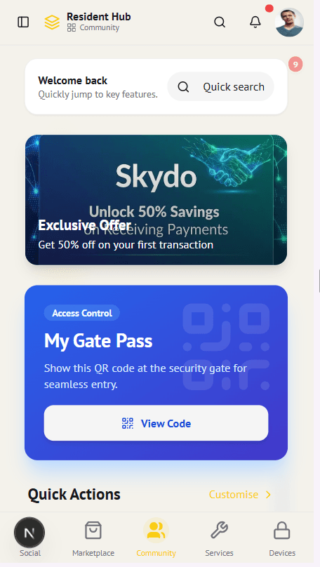 Mobile App Interface